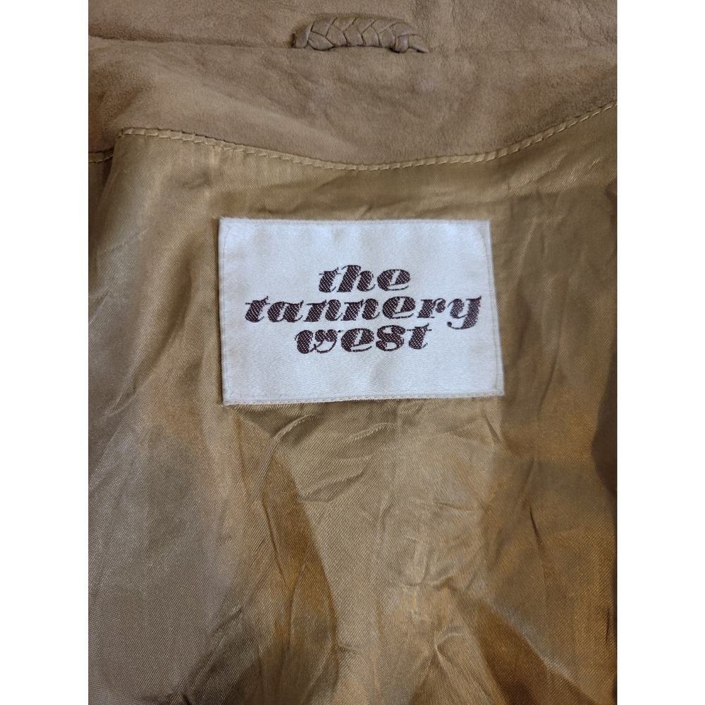 Vintage Genuine Suede Leather Zip Up Jacket Size Medium - Picture 3 of 6